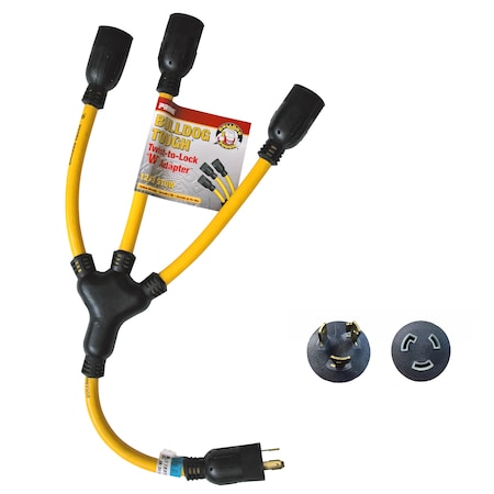 Electriduct Plug Adapter, SJTOW, 2 ft., Yellow PD-BL-TLWA-210613